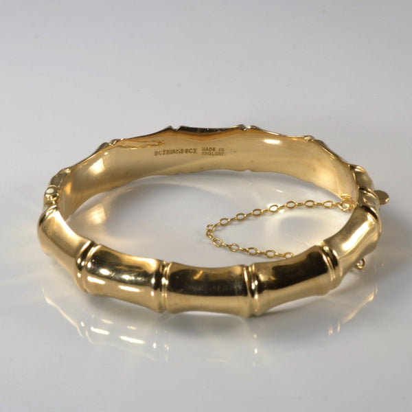 'Birks' Mid Century Bamboo Style Bangle | 7