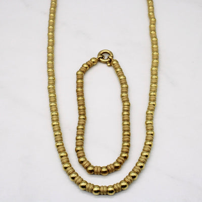 'Birks' Necklace & Bracelet Set | 18