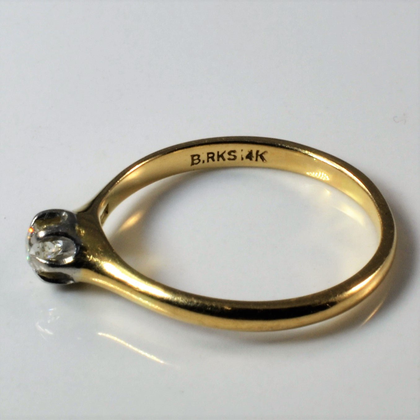'Birks' Old European Solitaire Diamond Ring | 0.12ct | SZ 7.5 | - 100 Ways