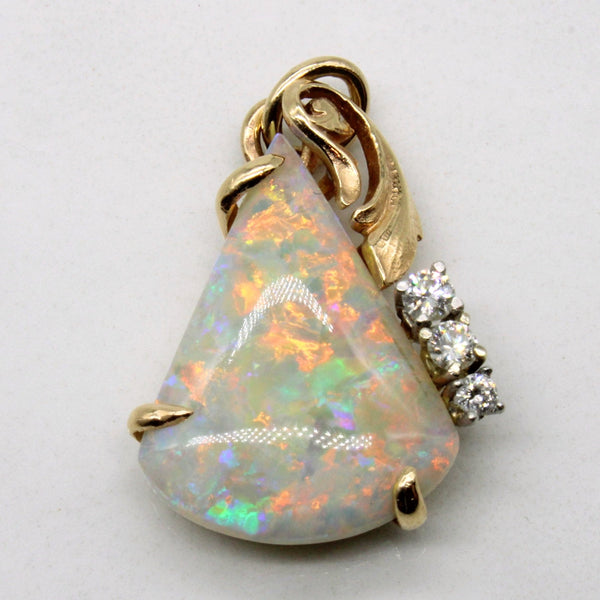 'Birks' Opal & Diamond Pendant | 6.00ct, 0.10ctw |