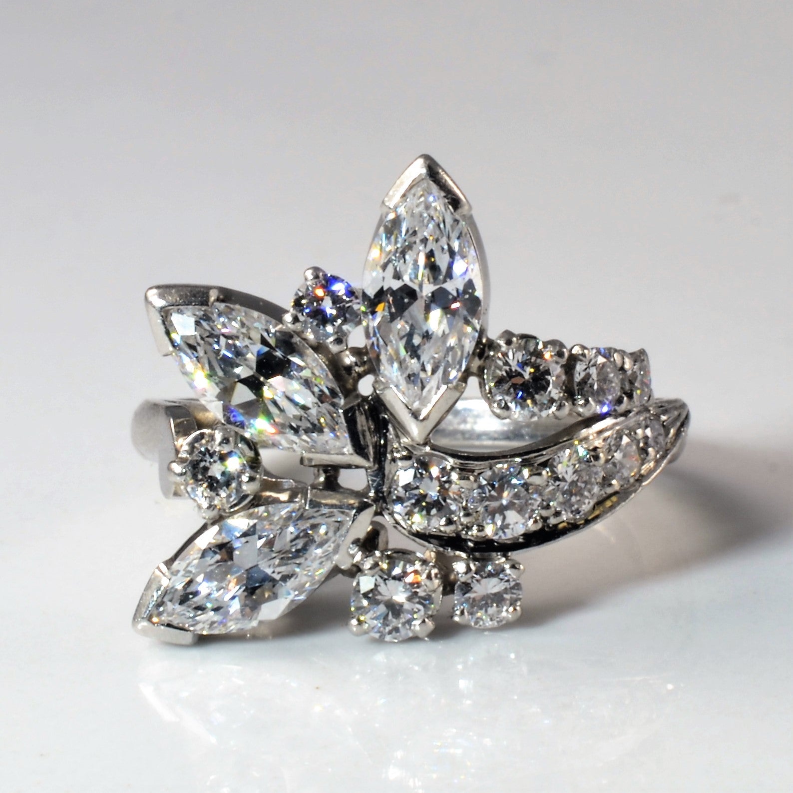 'Birks' Ornate Diamond Cocktail Ring | 2.05ctw | SZ 6 | - 100 Ways