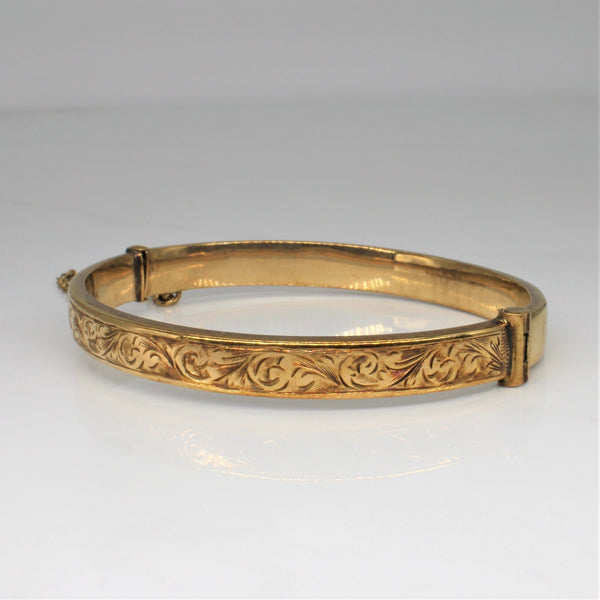 'Birks' Ornate Engraved Cuff | 6