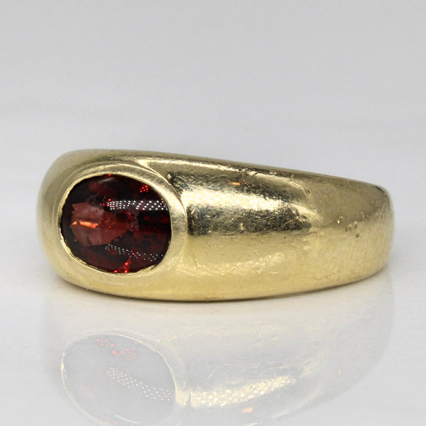 'Birks' Oval Cab Garnet Ring | 1.10ct | SZ 6.75 |