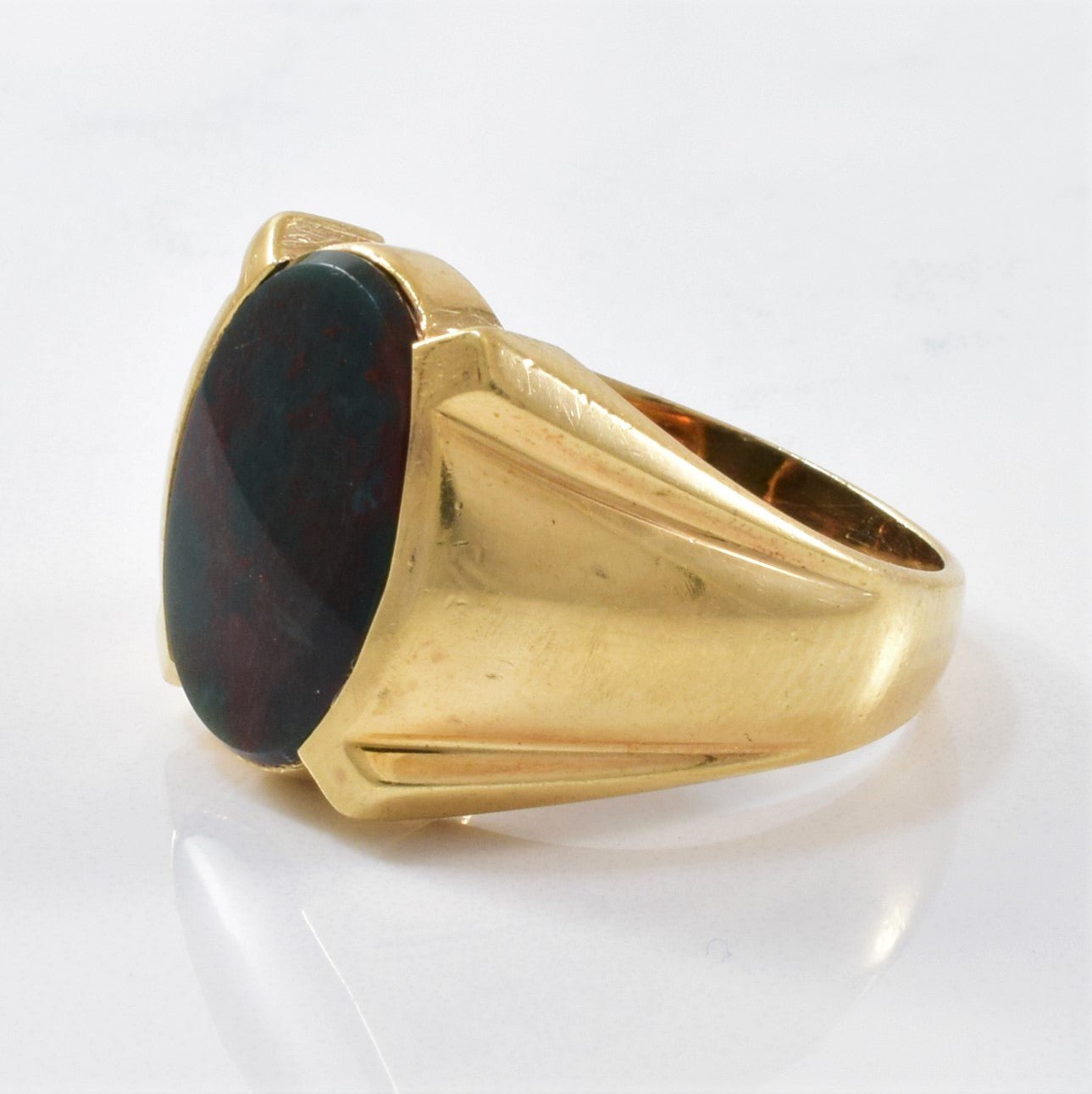 'Birks' Oval Cabochon Cut Blood Stone Ring | 3.00ct | SZ 9.75 | - 100 Ways