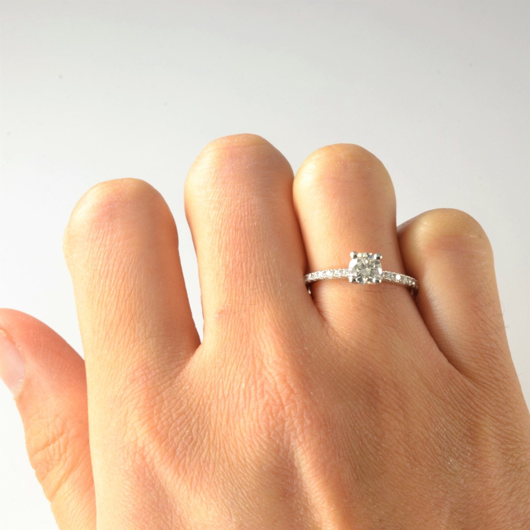 'Birks' Pave Band Diamond Engagement Ring | 0.65ctw | SZ 5.5 | - 100 Ways