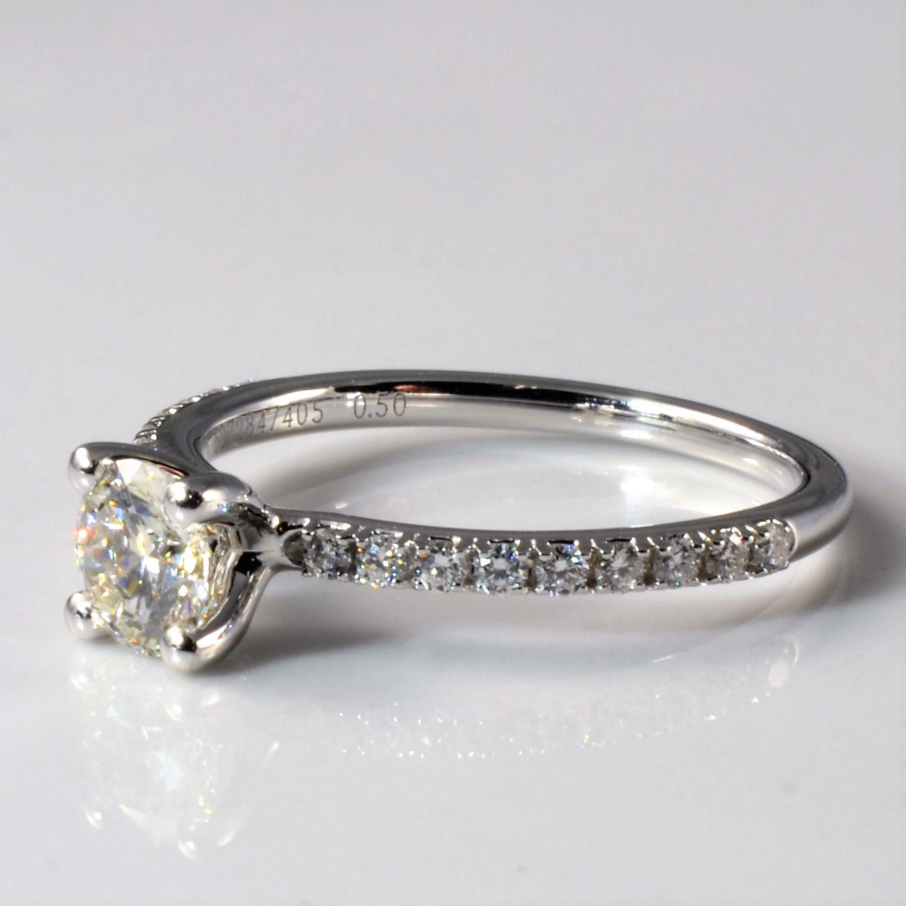 'Birks' Pave Band Diamond Engagement Ring | 0.65ctw | SZ 5.5 | - 100 Ways