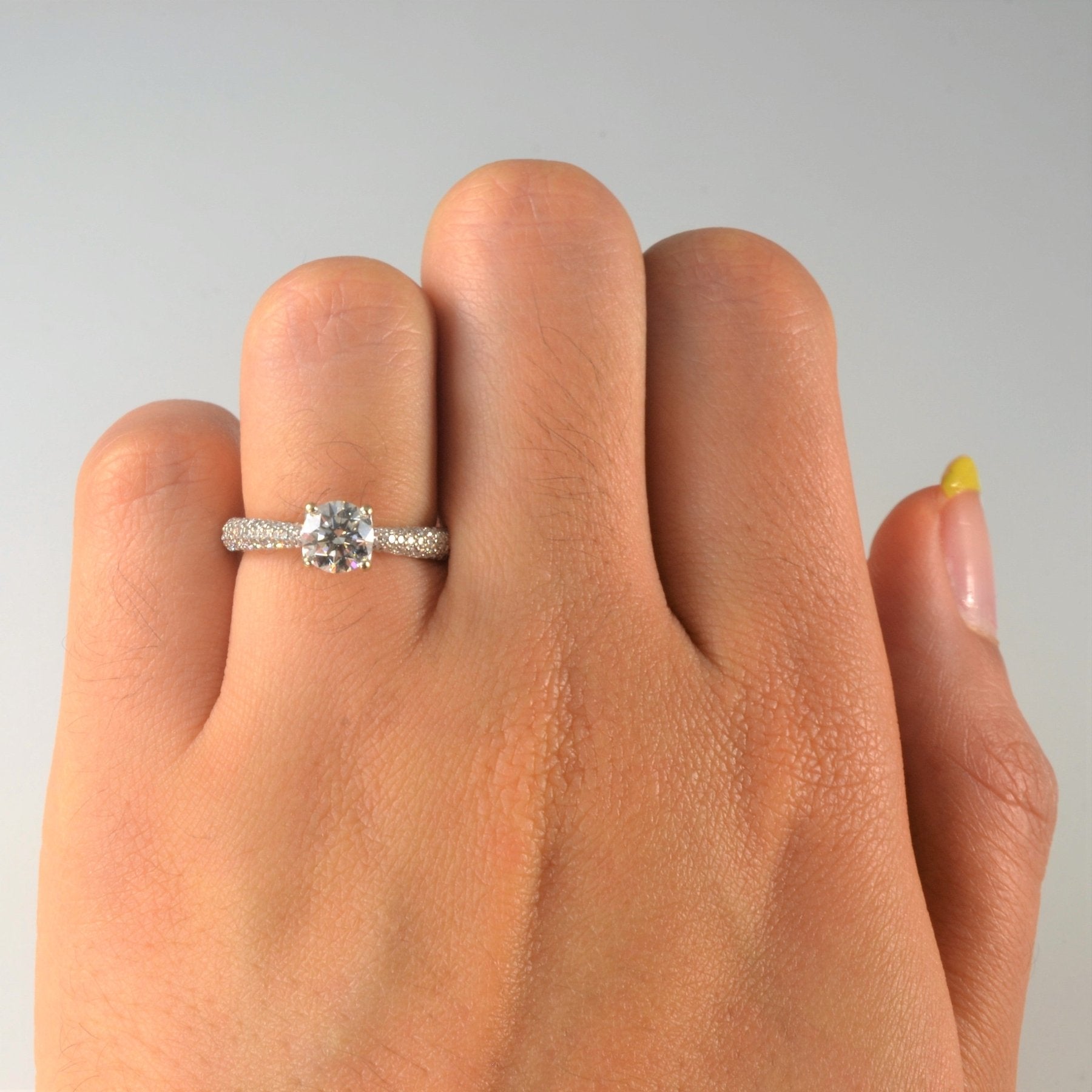 'Birks' Pave Diamond Engagement Ring | 1.50ctw | SZ 4 | - 100 Ways