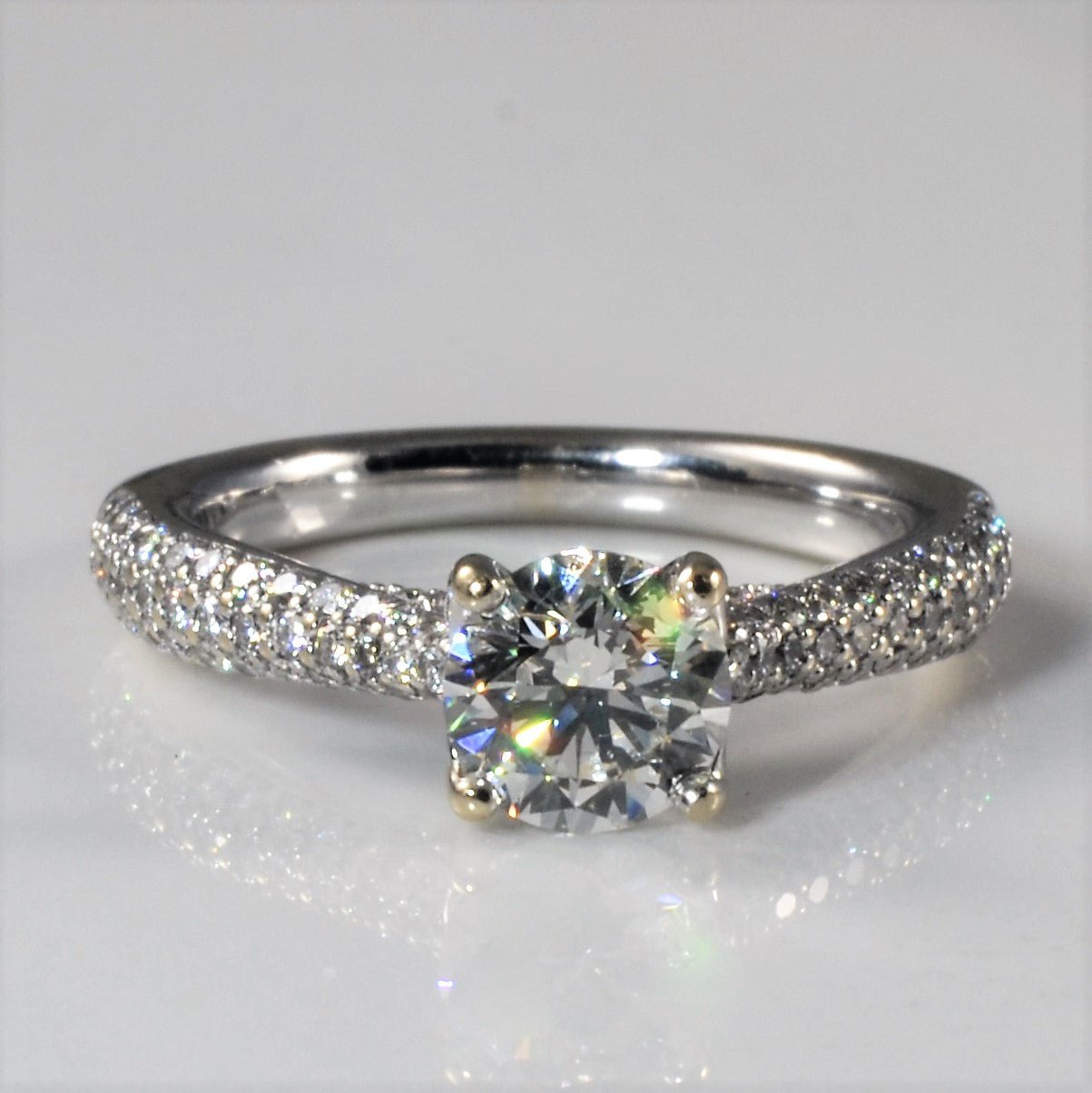 'Birks' Pave Diamond Engagement Ring | 1.50ctw | SZ 4 | - 100 Ways