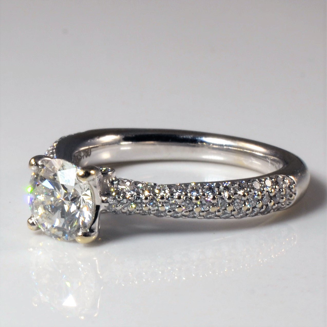 'Birks' Pave Diamond Engagement Ring | 1.50ctw | SZ 4 | - 100 Ways