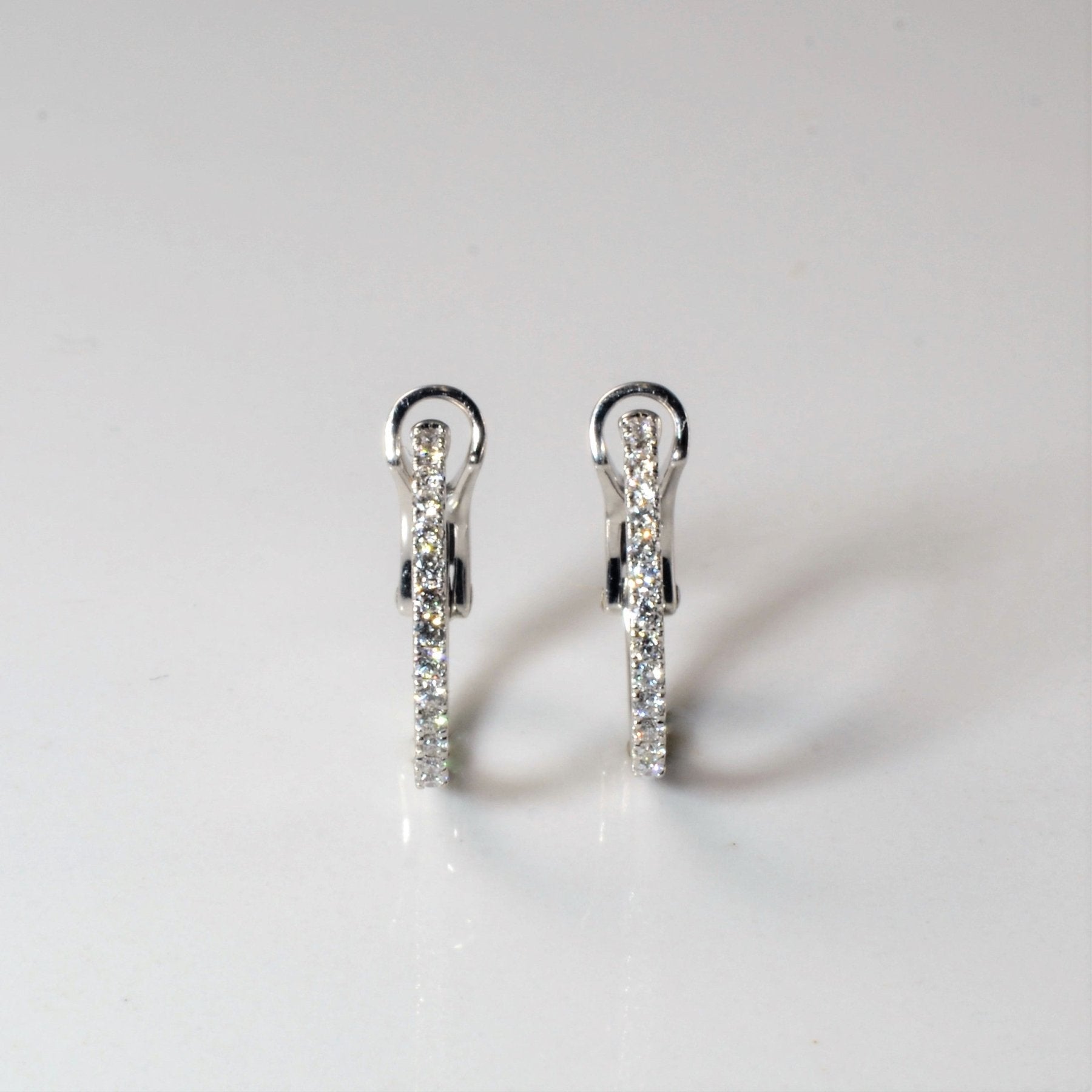 'Birks' Pave Diamond Huggie Earrings | 0.15ctw | - 100 Ways