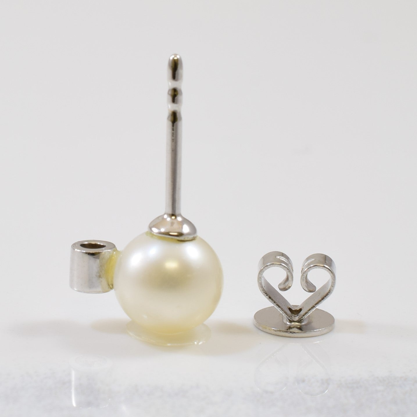 'Birks' Pearl & Diamond Stud Earrings | 4.00ctw, 0.06ctw | - 100 Ways