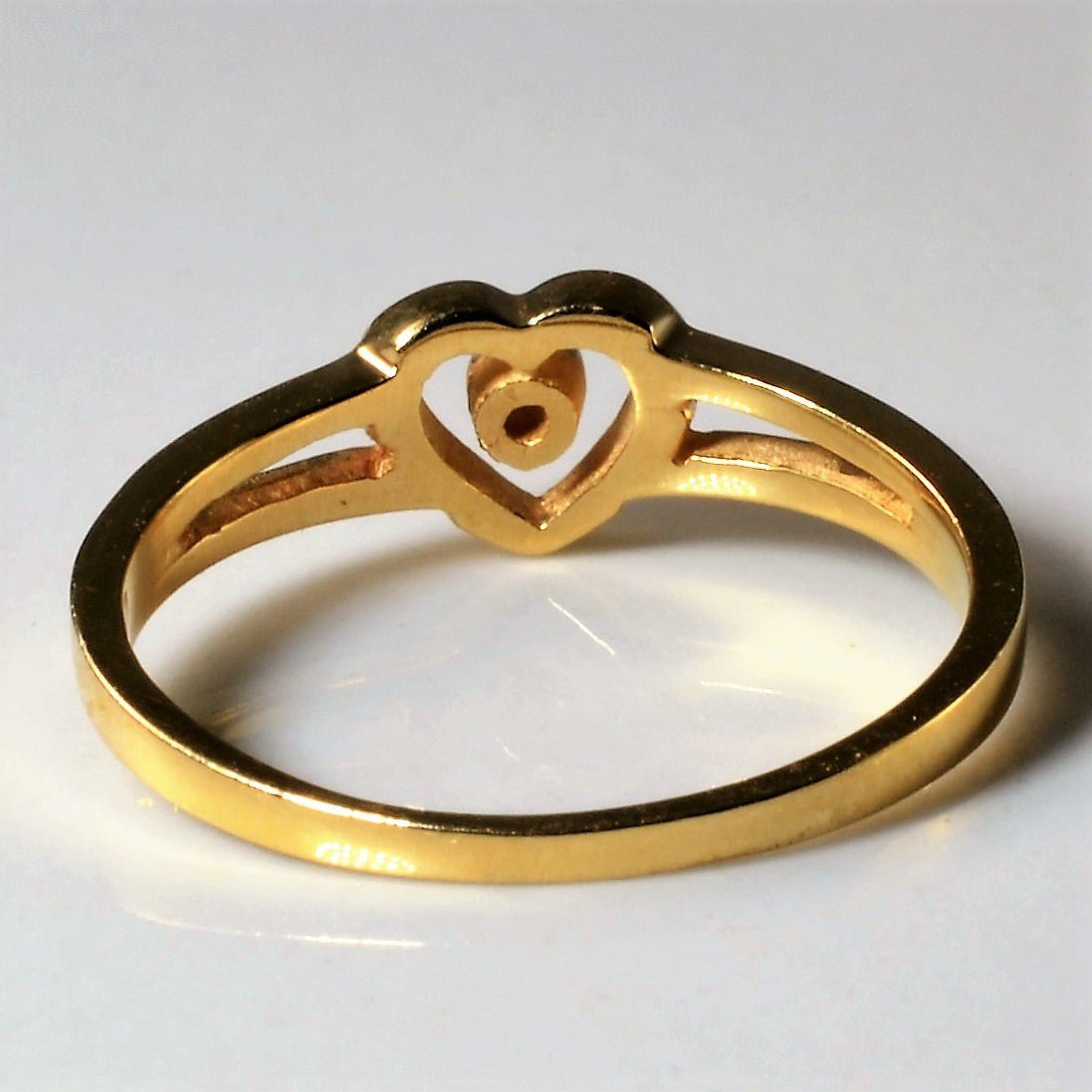 'Birks' Petite Diamond Heart Ring | 0.01ct | SZ 3.5 | - 100 Ways
