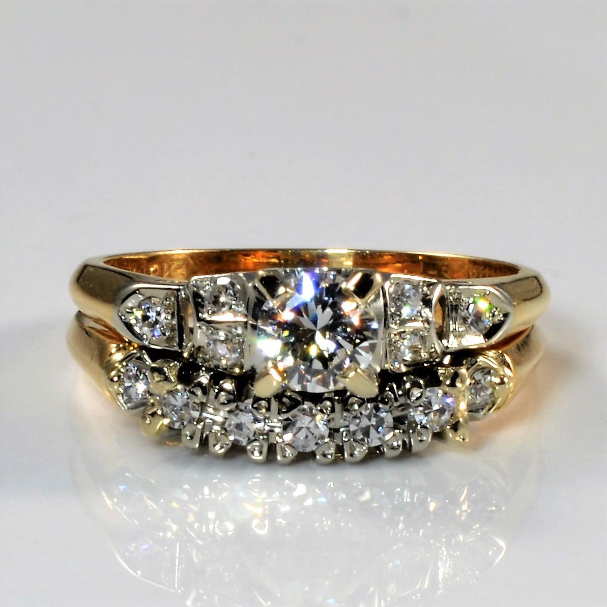 'Birks' Retro Diamond Wedding Set | 0.47ctw | SZ 4.5 | - 100 Ways