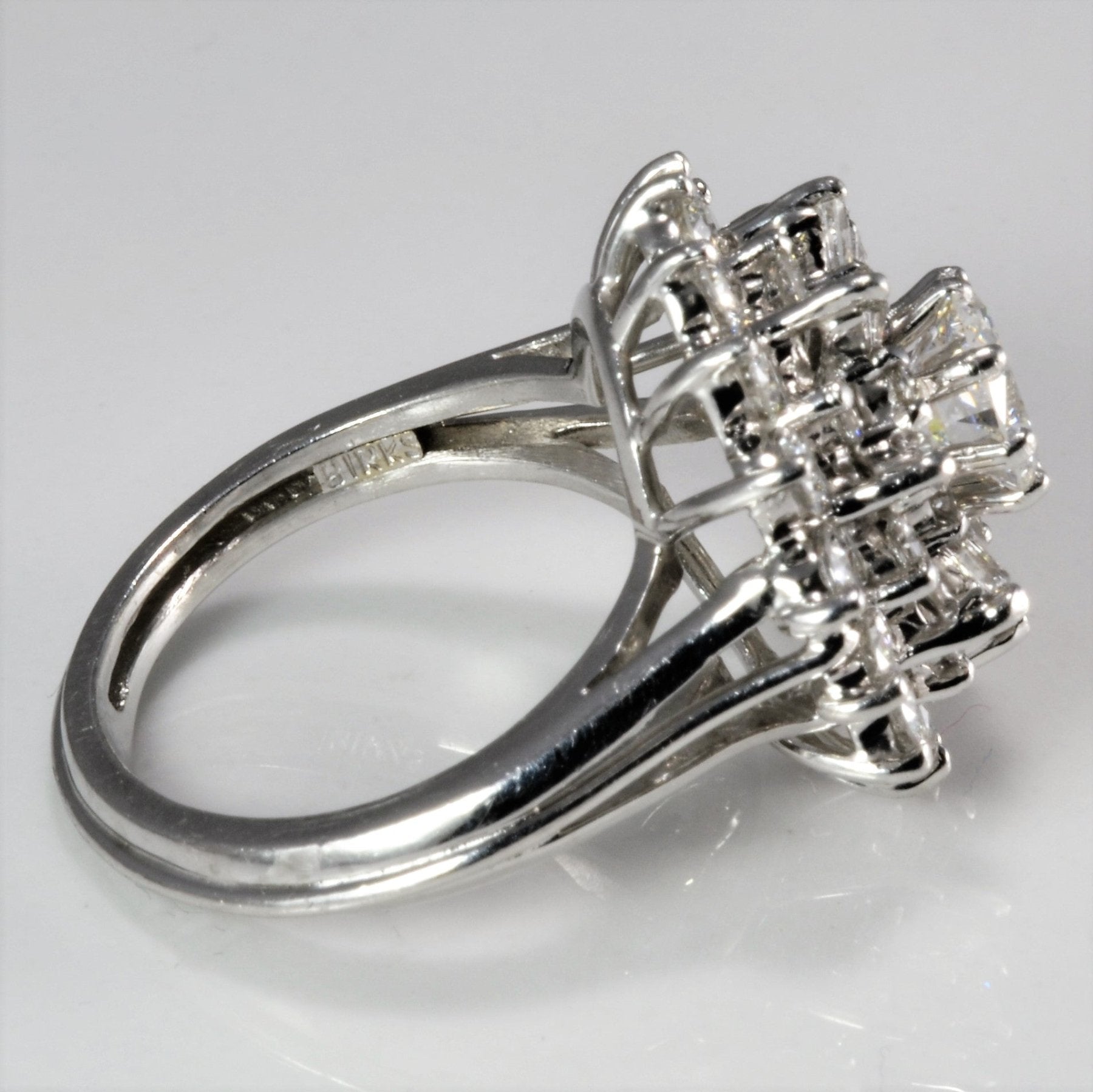 'Birks' Retro Era Star Burst Cluster Ring | 2.89 ctw, SZ 6.25 | - 100 Ways