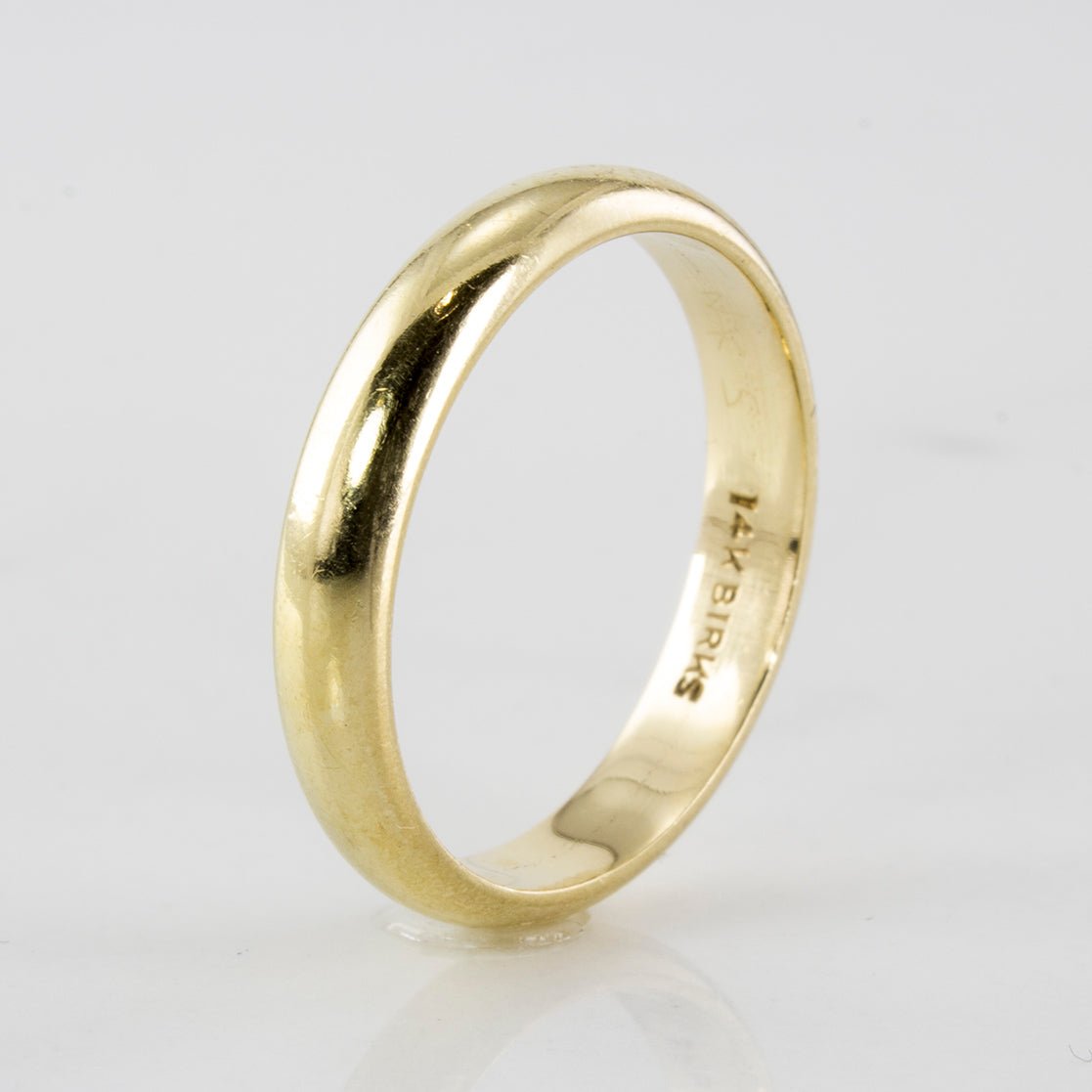 'Birks' Retro Era Yellow Gold Wedding Band | SZ 6.5 | - 100 Ways