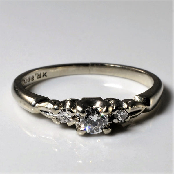 'Birks' Retro Three Stone Diamond Ring | 0.16ctw | SZ 5.75 |