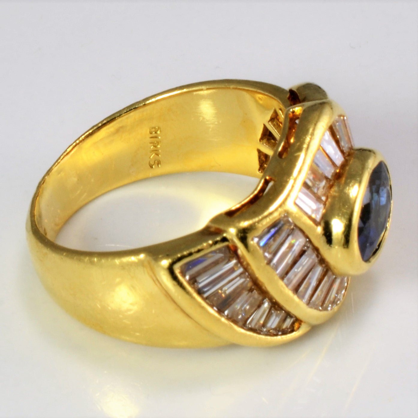 'Birks' Sapphire & Diamond Ladies Cocktail Ring | 0.95 ctw, SZ 4.5 | - 100 Ways