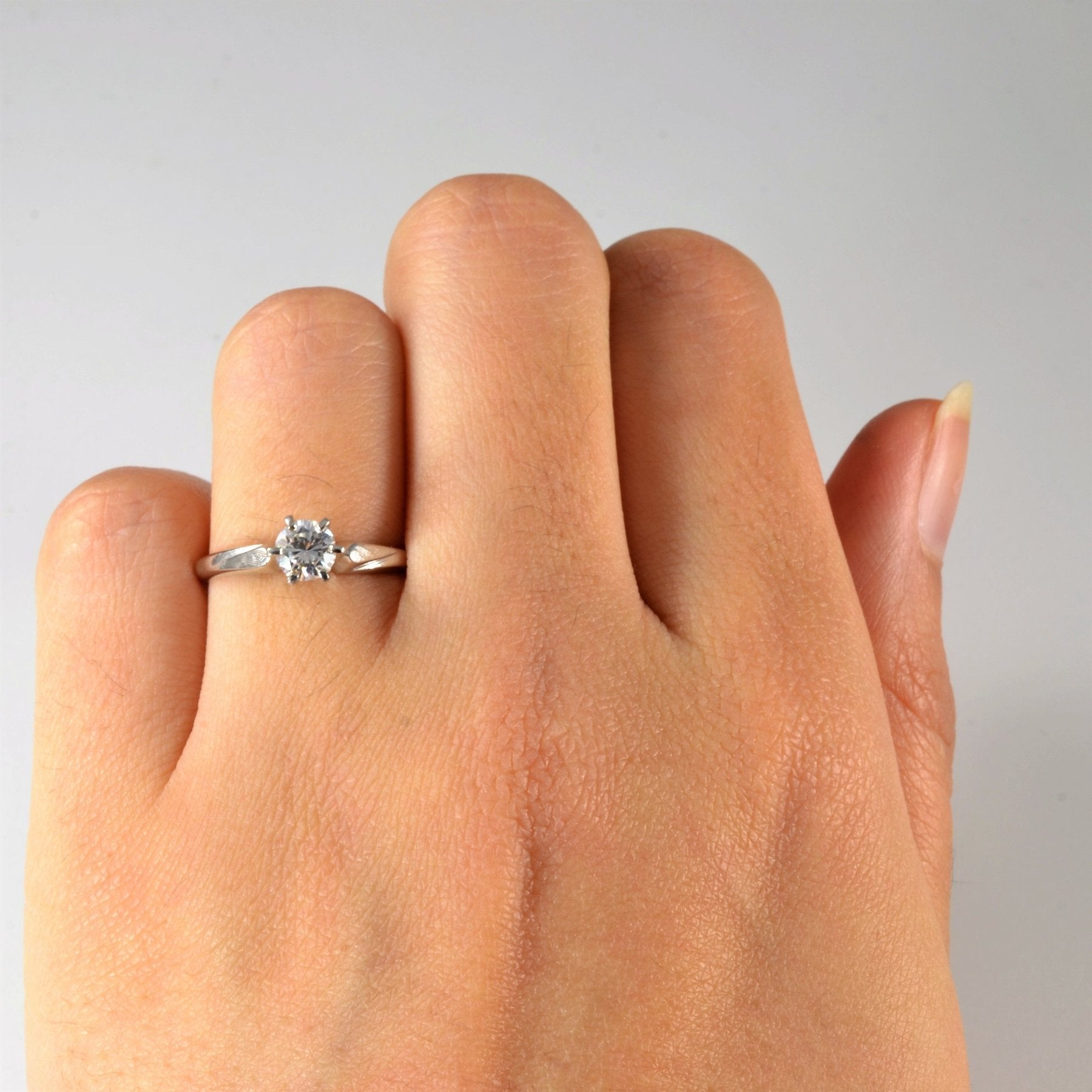 'Birks' Six Prong Platinum Solitaire Diamond Ring | 0.40ct | SZ 5.5 | - 100 Ways