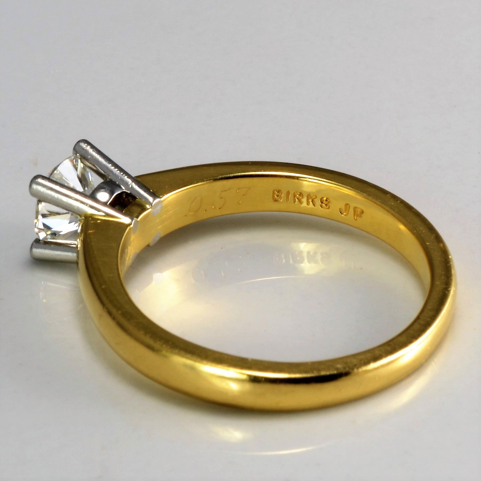 'Birks' Solitaire Diamond Engagement Ring | 0.57 ct, SZ 6.25 | - 100 Ways