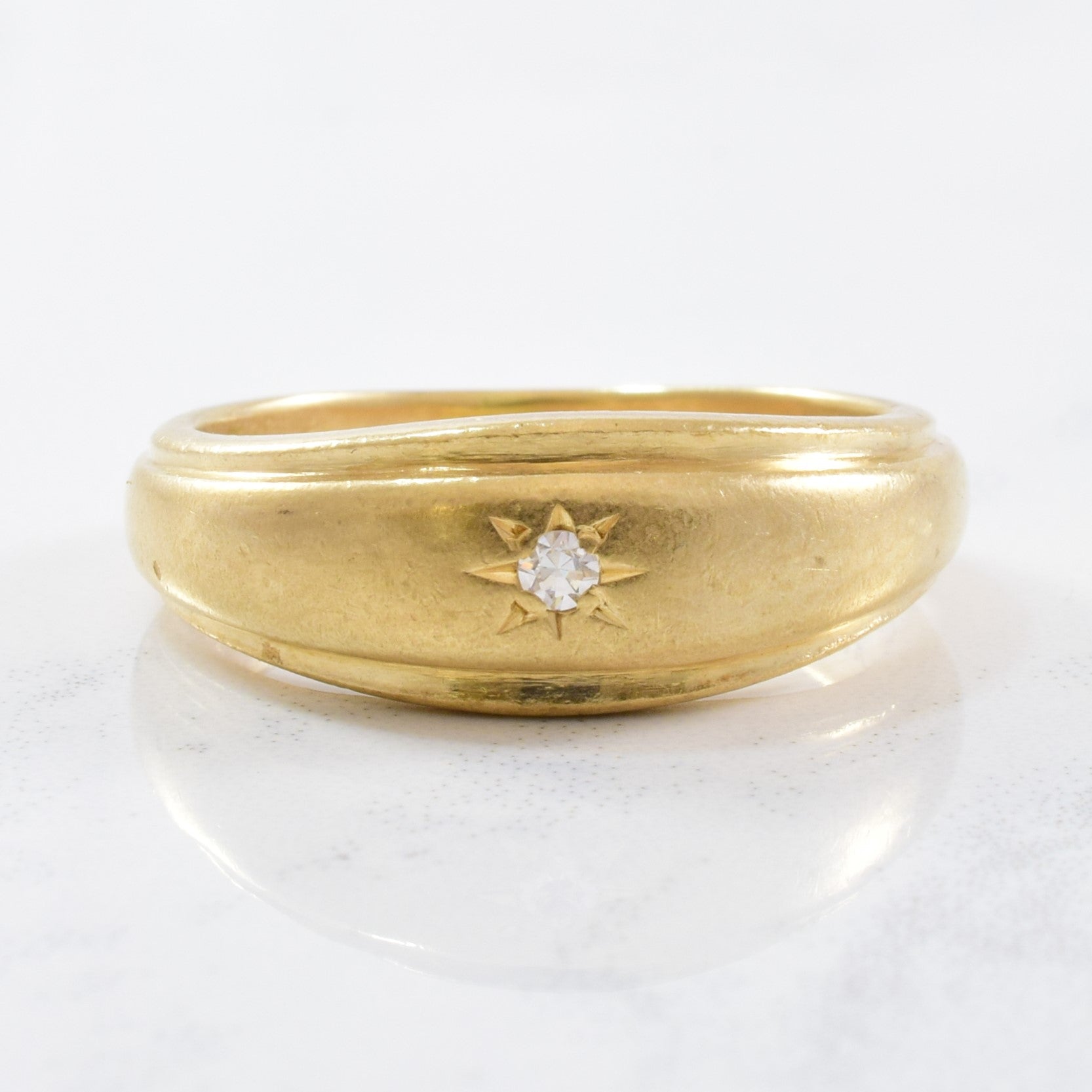 'Birks' Star Burst Set Diamond Ring | 0.03 ct | SZ 6.5 | - 100 Ways