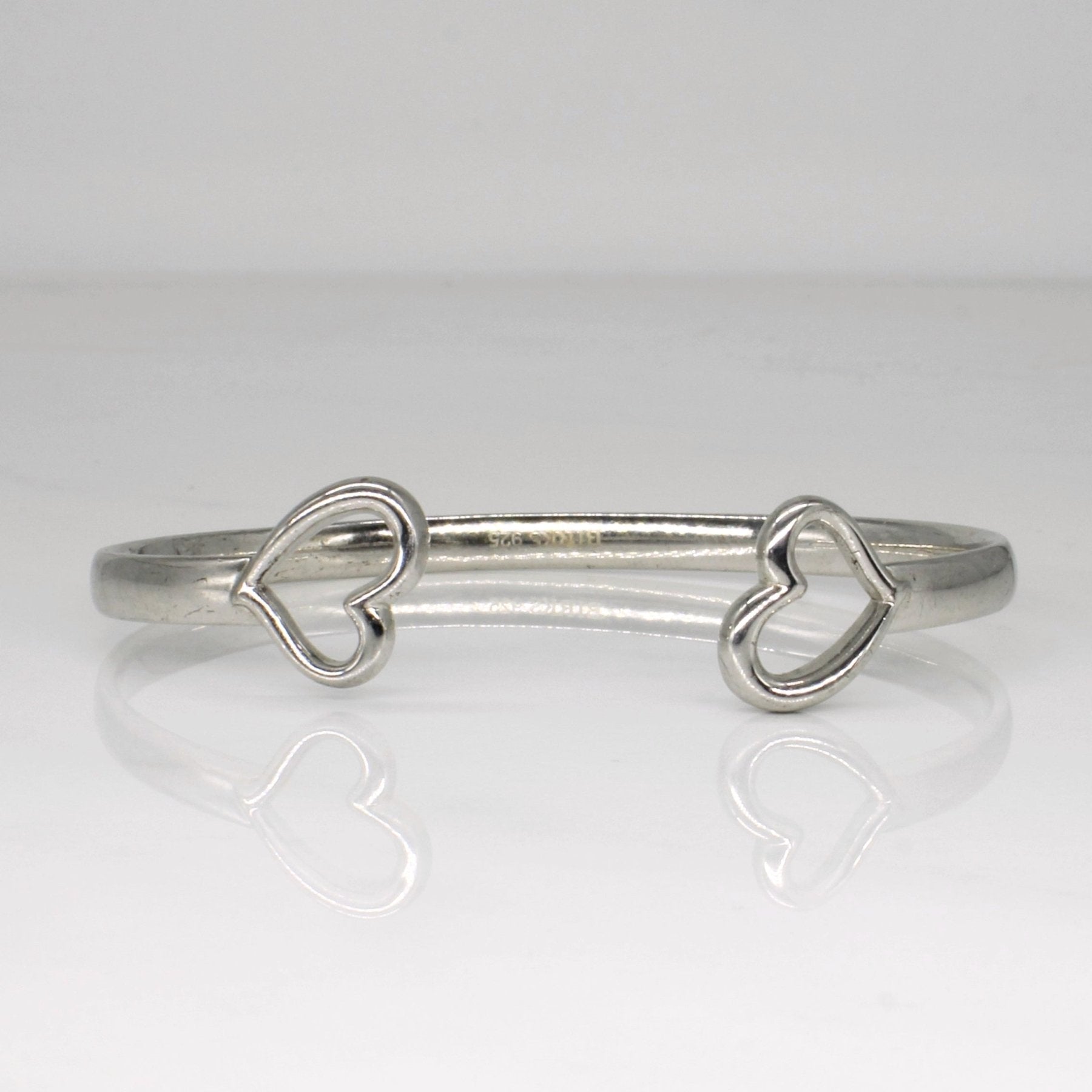 'Birks' Sterling Silver Heart Bracelet | 7" | - 100 Ways