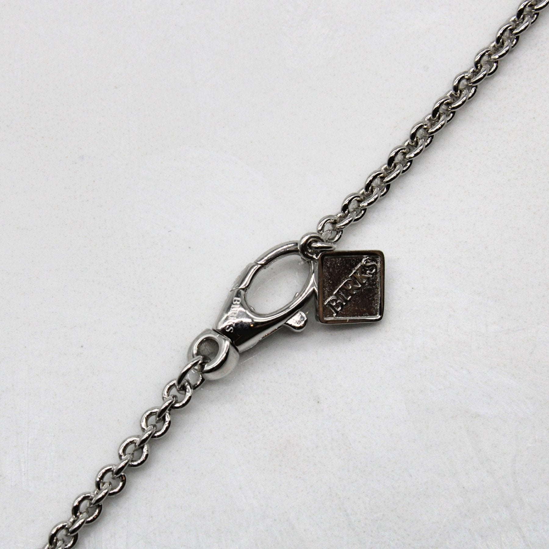 'Birks' Sterling Silver Necklace | 30