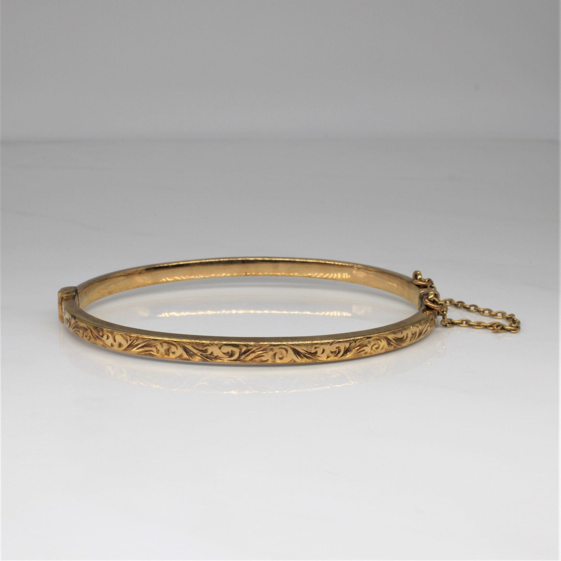 'Birks' Thin Ornate Engraved Cuff | 6" | - 100 Ways