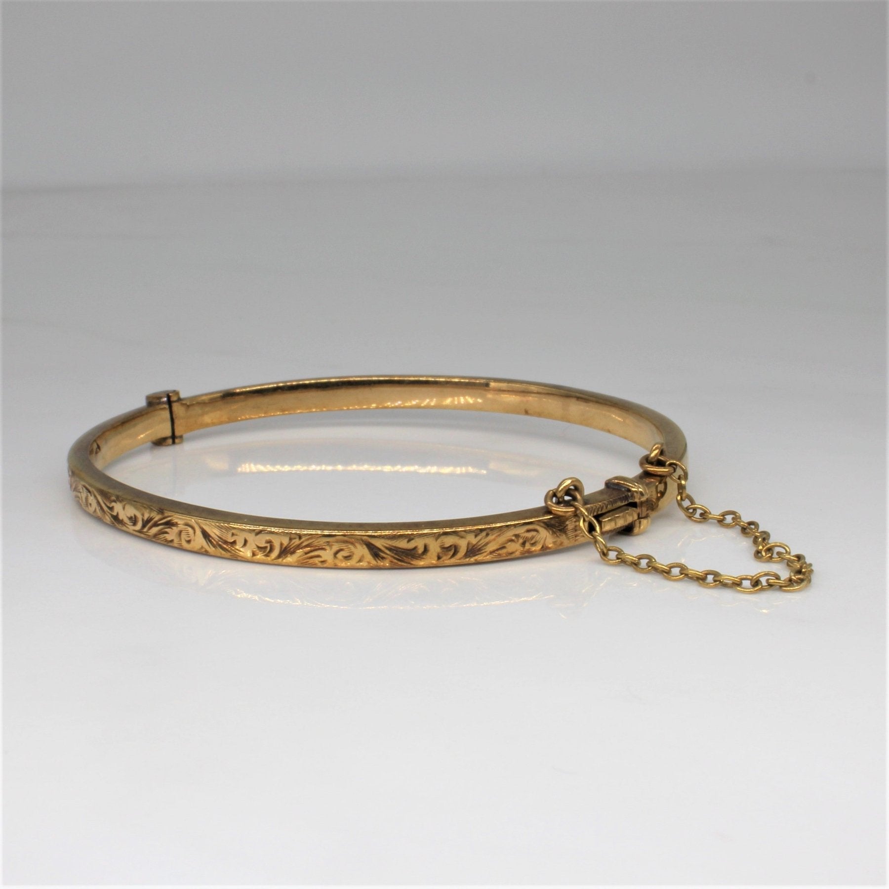 'Birks' Thin Ornate Engraved Cuff | 6" | - 100 Ways