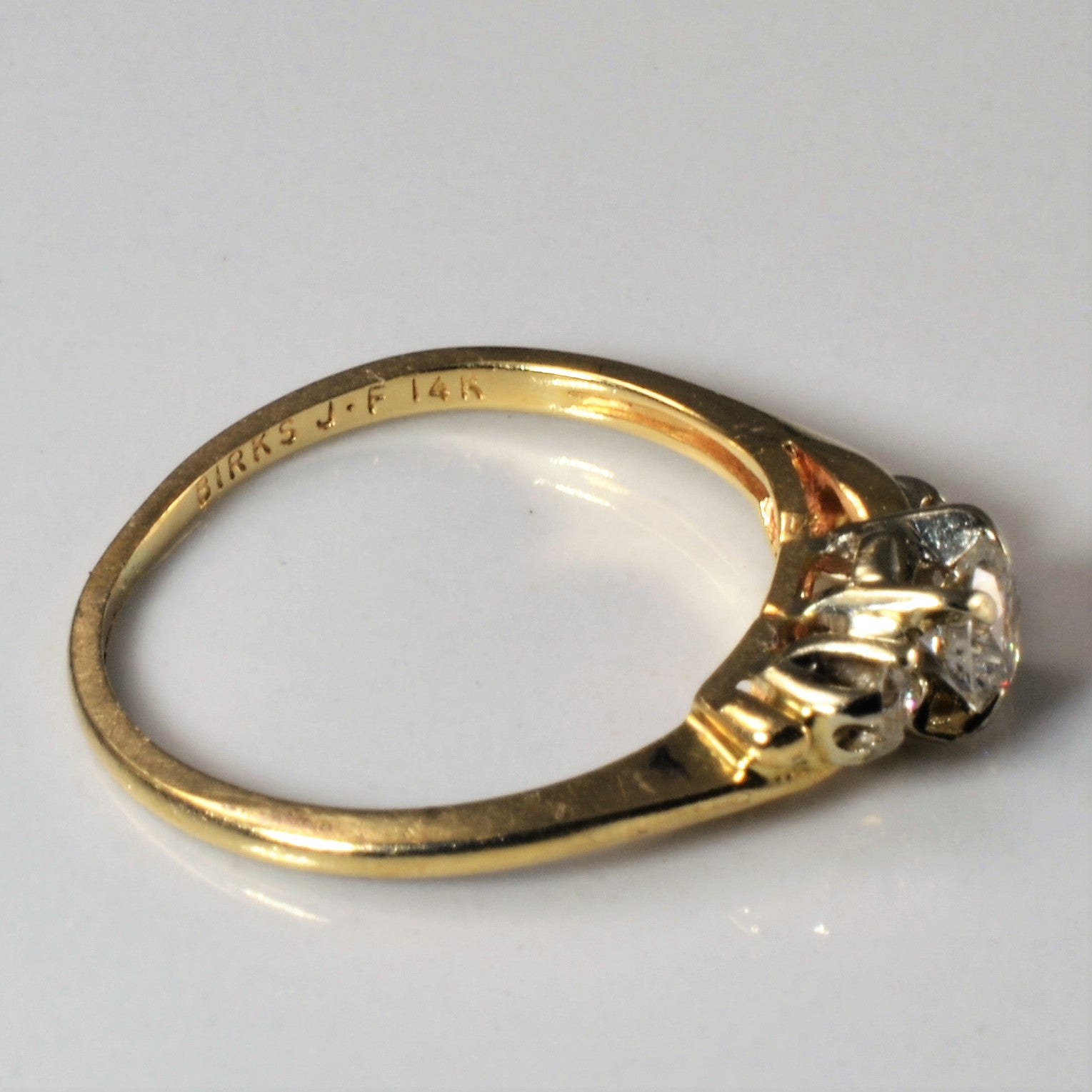 'Birks' Three Stone Diamond Ring | 0.26ctw | SZ 5 | - 100 Ways