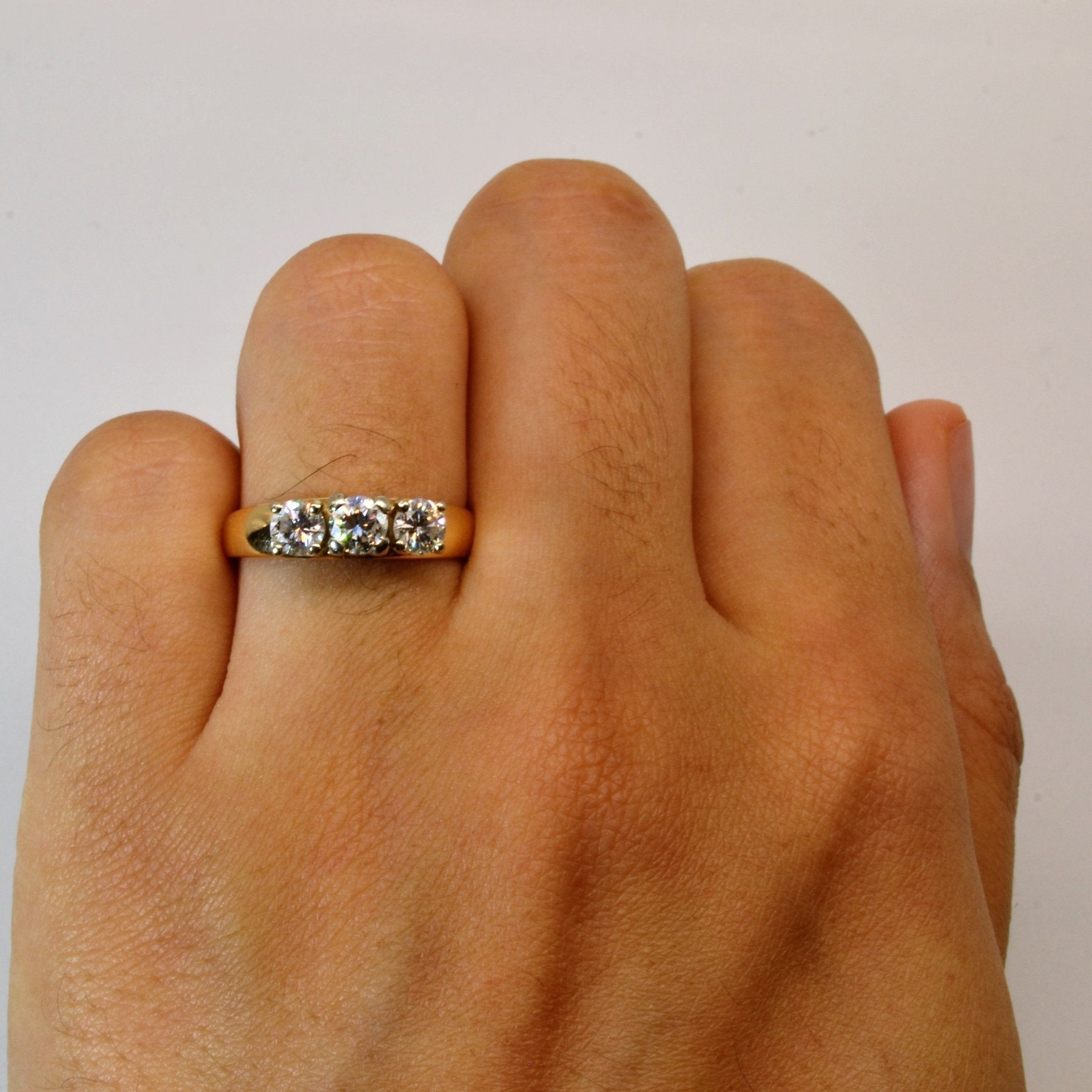 'Birks' Three Stone Diamond Ring | 0.75ctw | SZ 6.75 | - 100 Ways