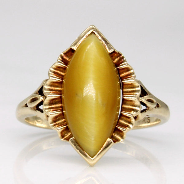 'Birks' Tiger's Eye Quartz Ring | 2.85ct | SZ 6 |