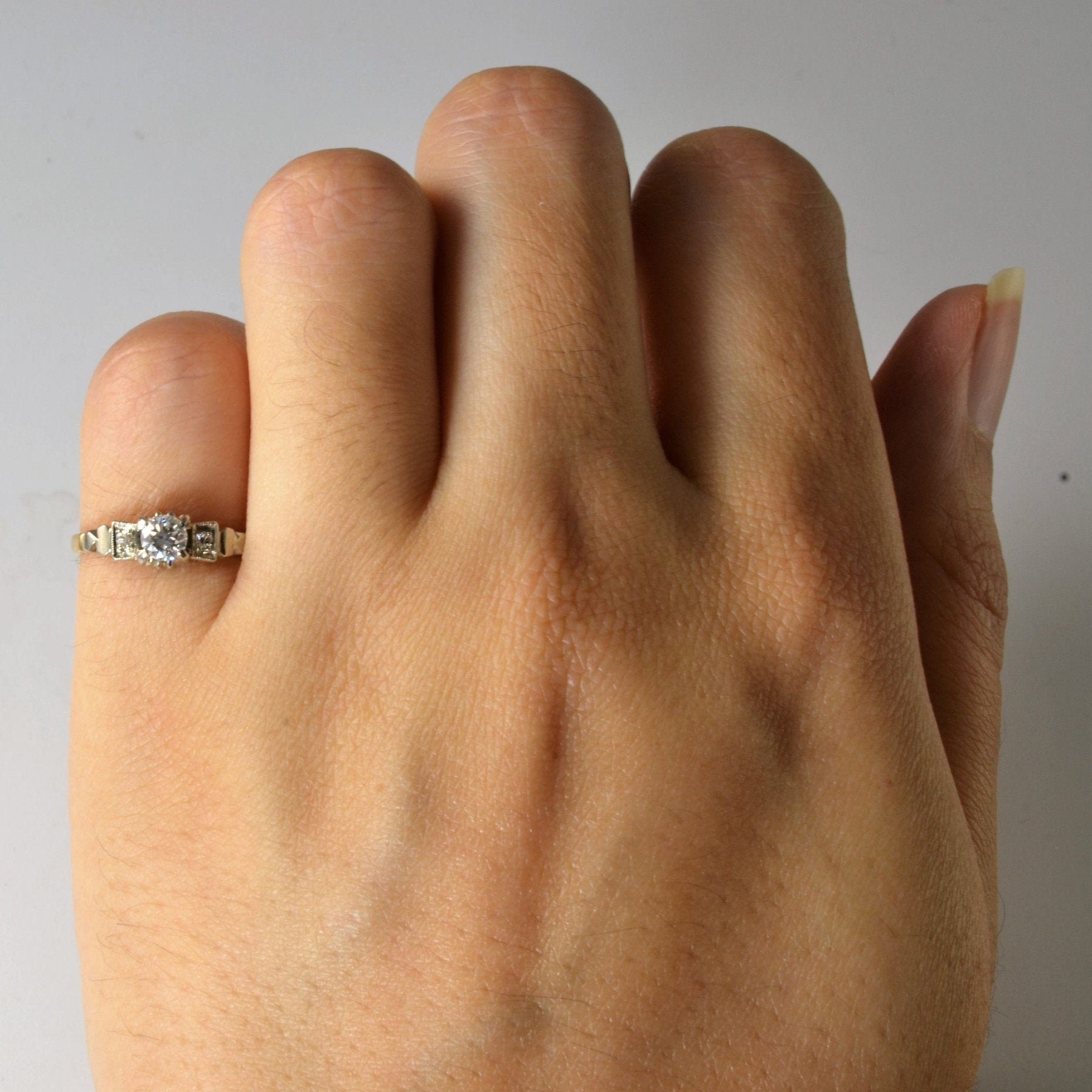 'Birks' Vintage Three Stone Diamond Ring | 0.22ctw | SZ 3.75 | - 100 Ways