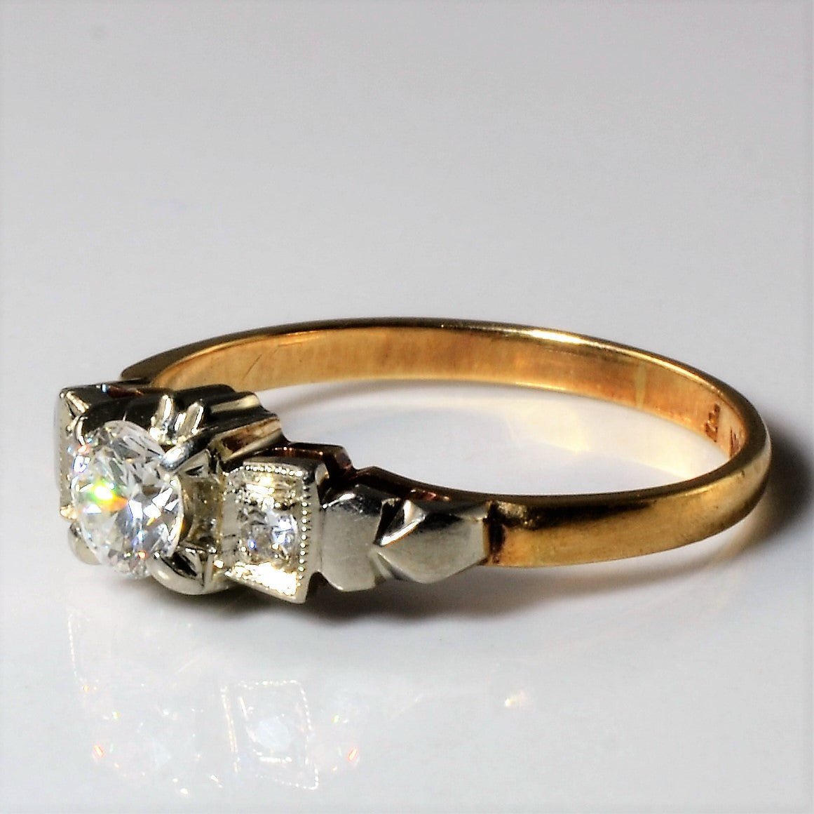 'Birks' Vintage Three Stone Diamond Ring | 0.22ctw | SZ 3.75 | - 100 Ways