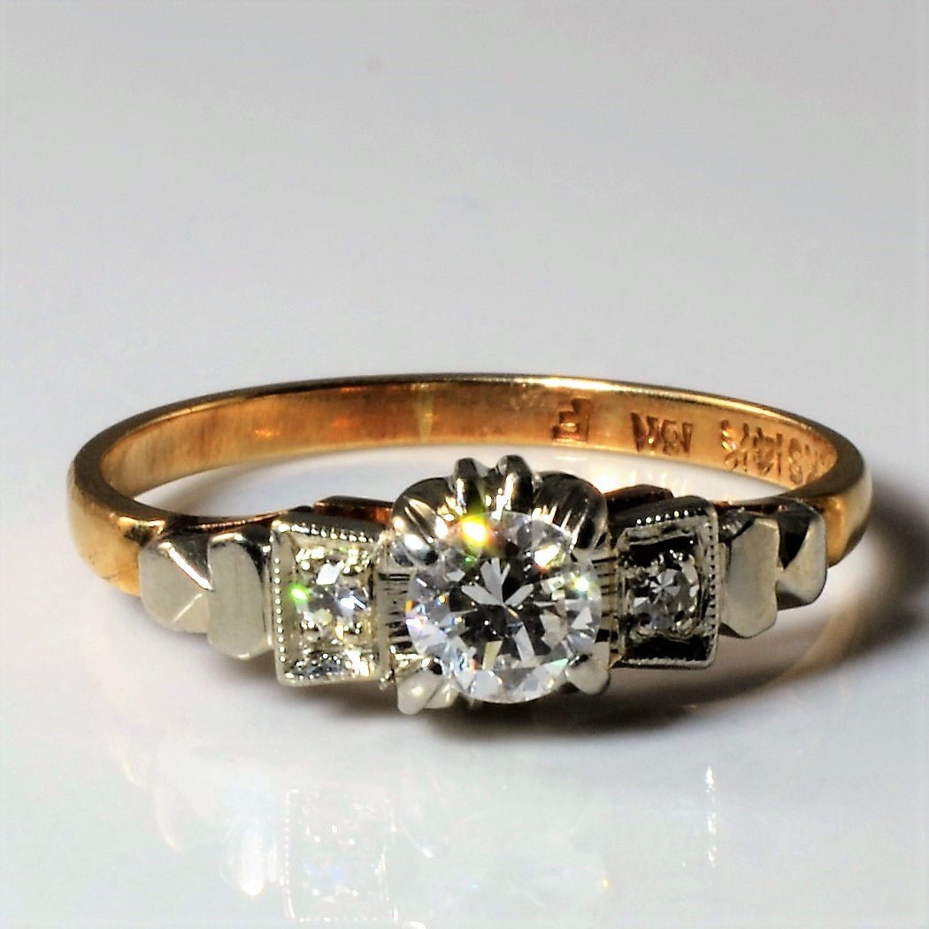 'Birks' Vintage Three Stone Diamond Ring | 0.22ctw | SZ 3.75 | - 100 Ways
