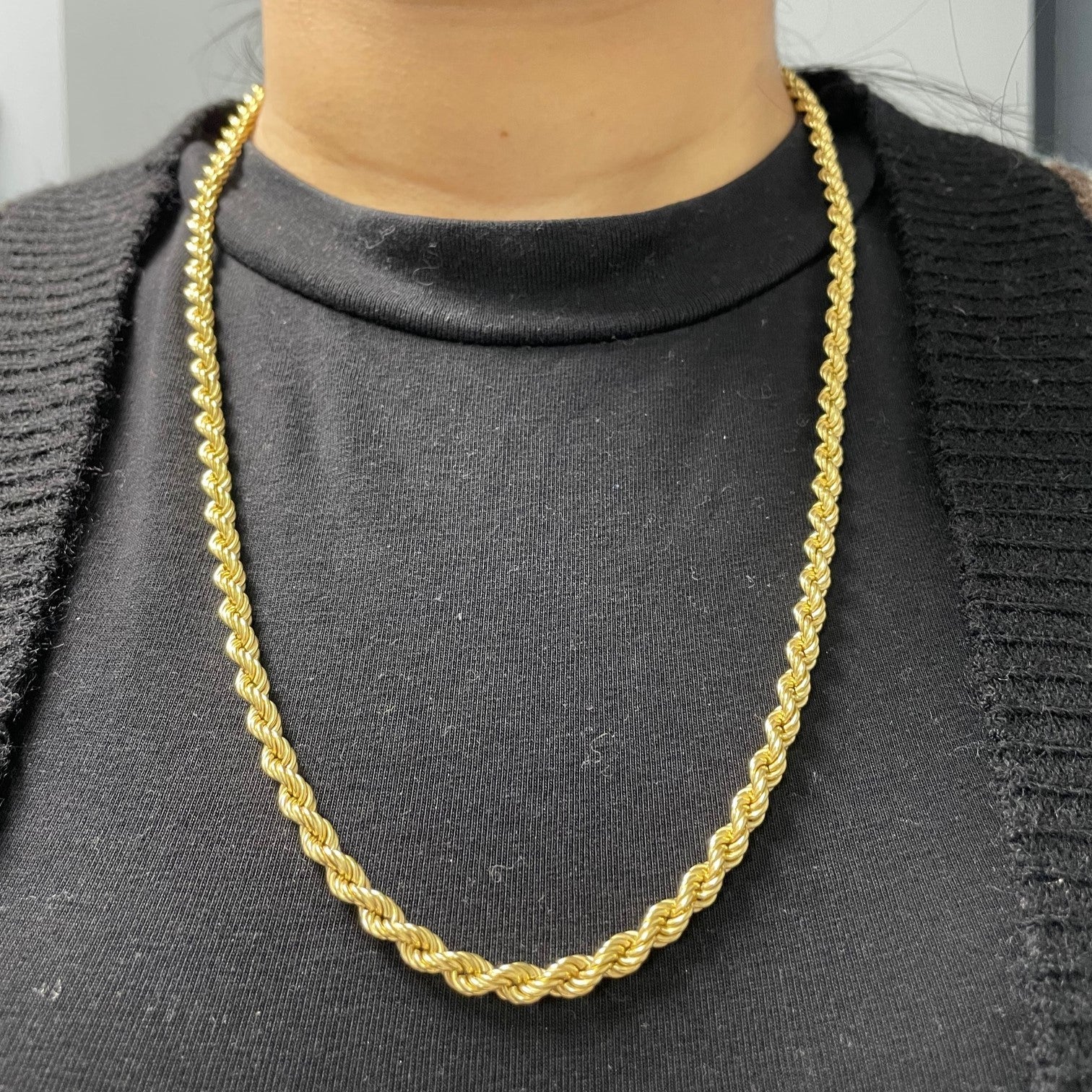 'Birks' Yellow Gold Rope Chain | 24"| - 100 Ways