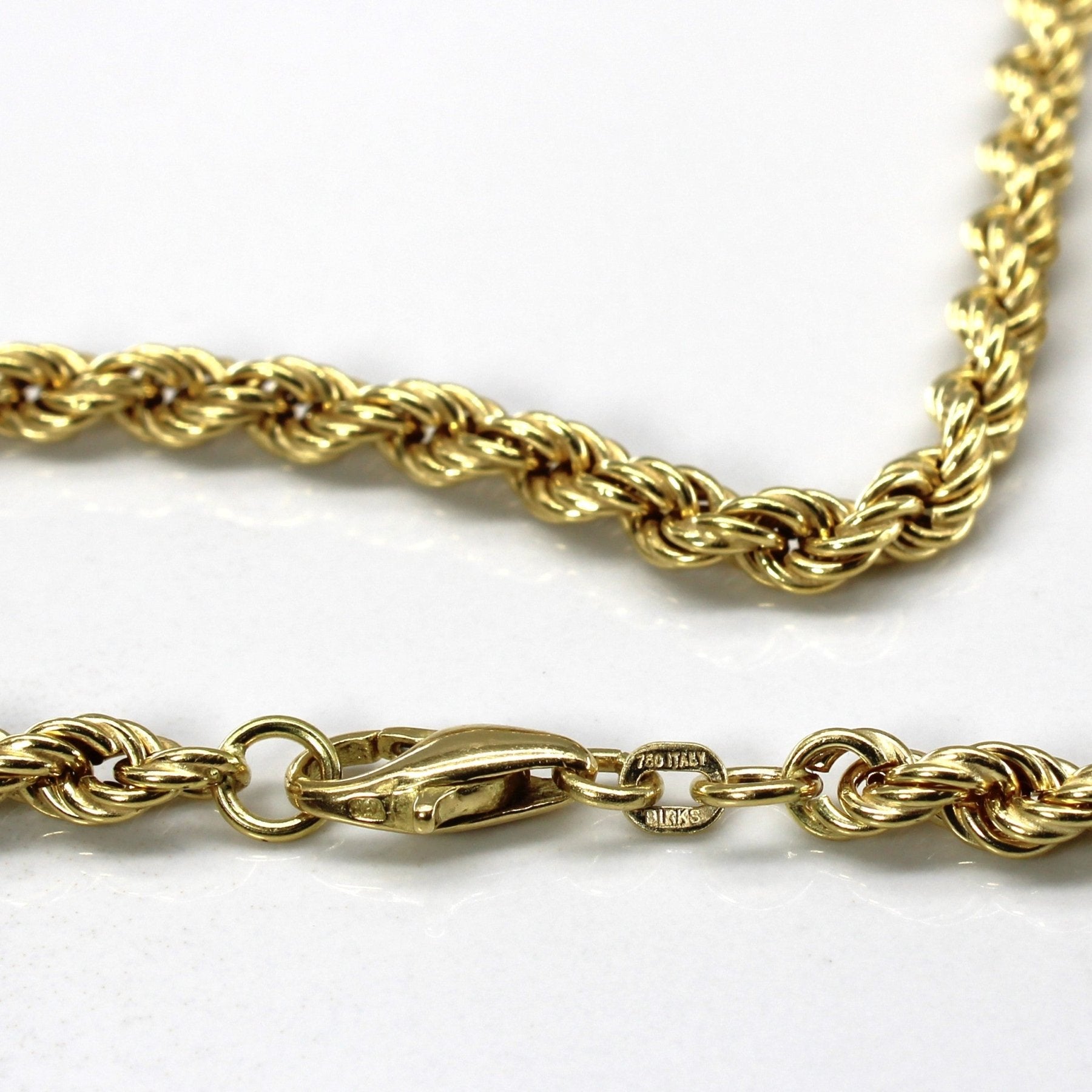 'Birks' Yellow Gold Rope Chain | 24"| - 100 Ways