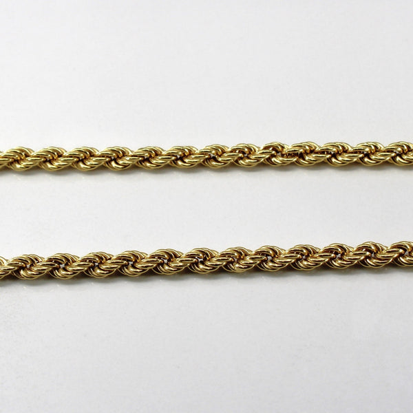 'Birks' Yellow Gold Rope Chain | 24