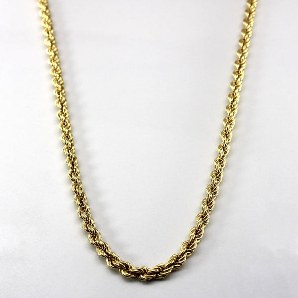 'Birks' Yellow Gold Rope Chain | 24