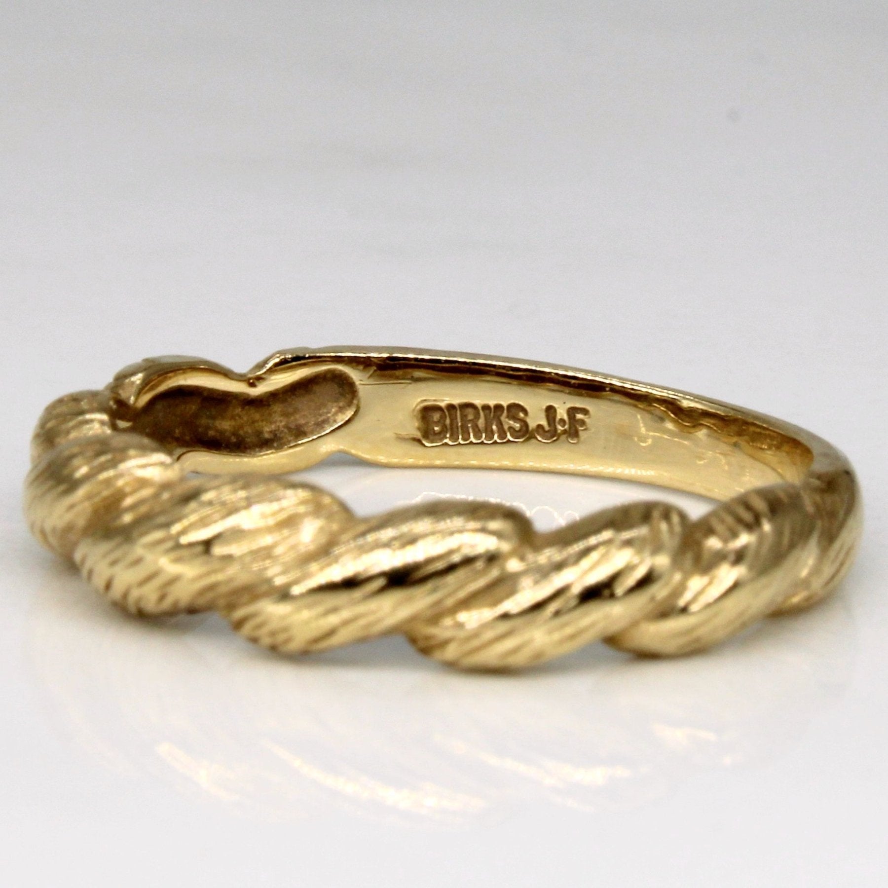 'Birks' Yellow Gold Twist Ring | SZ 7 | - 100 Ways