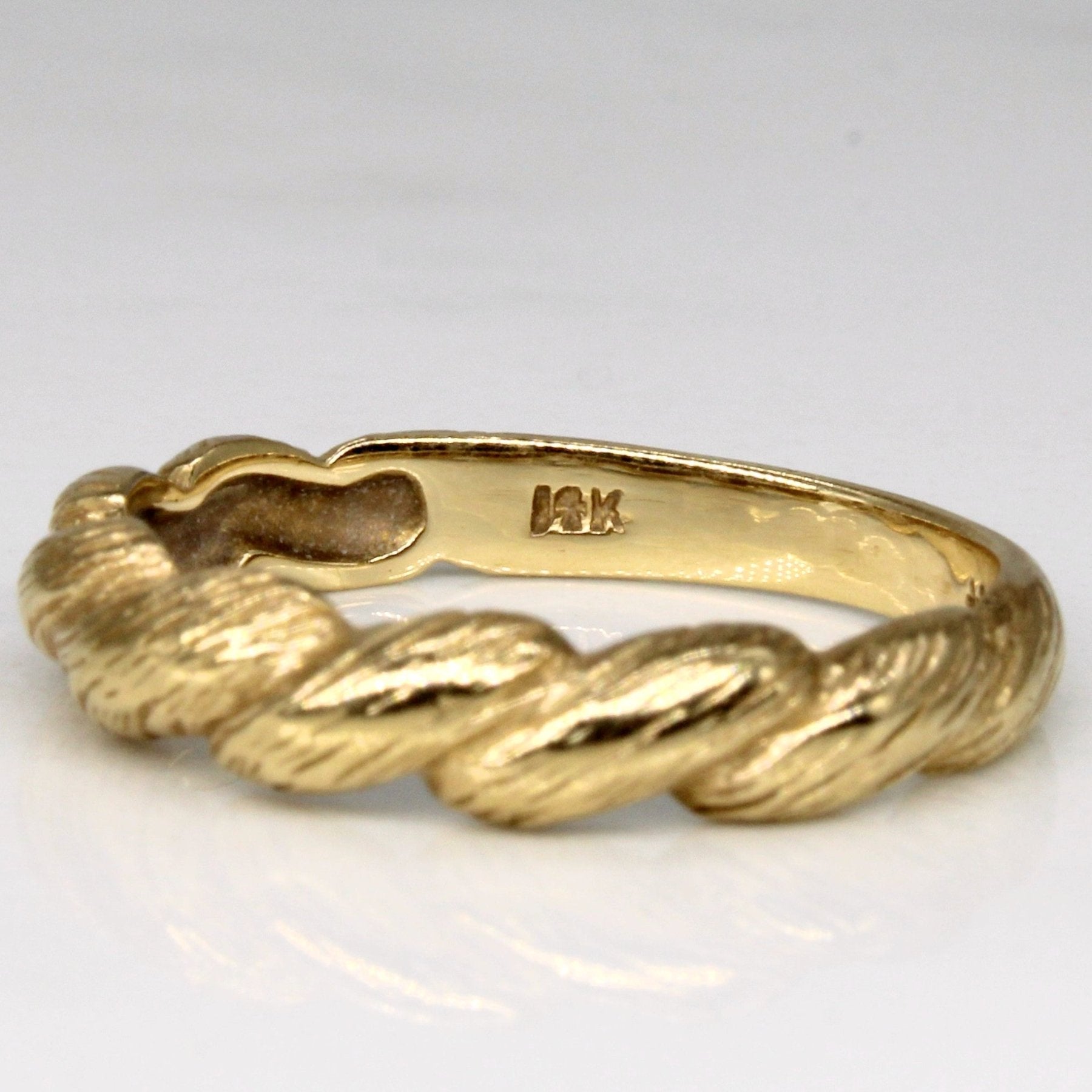 'Birks' Yellow Gold Twist Ring | SZ 7 | - 100 Ways