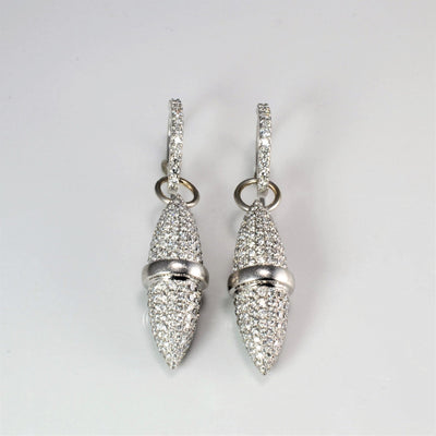 'Boodles' Velocity Pave White Gold Diamond Drop Earrings | 3.05 ctw |