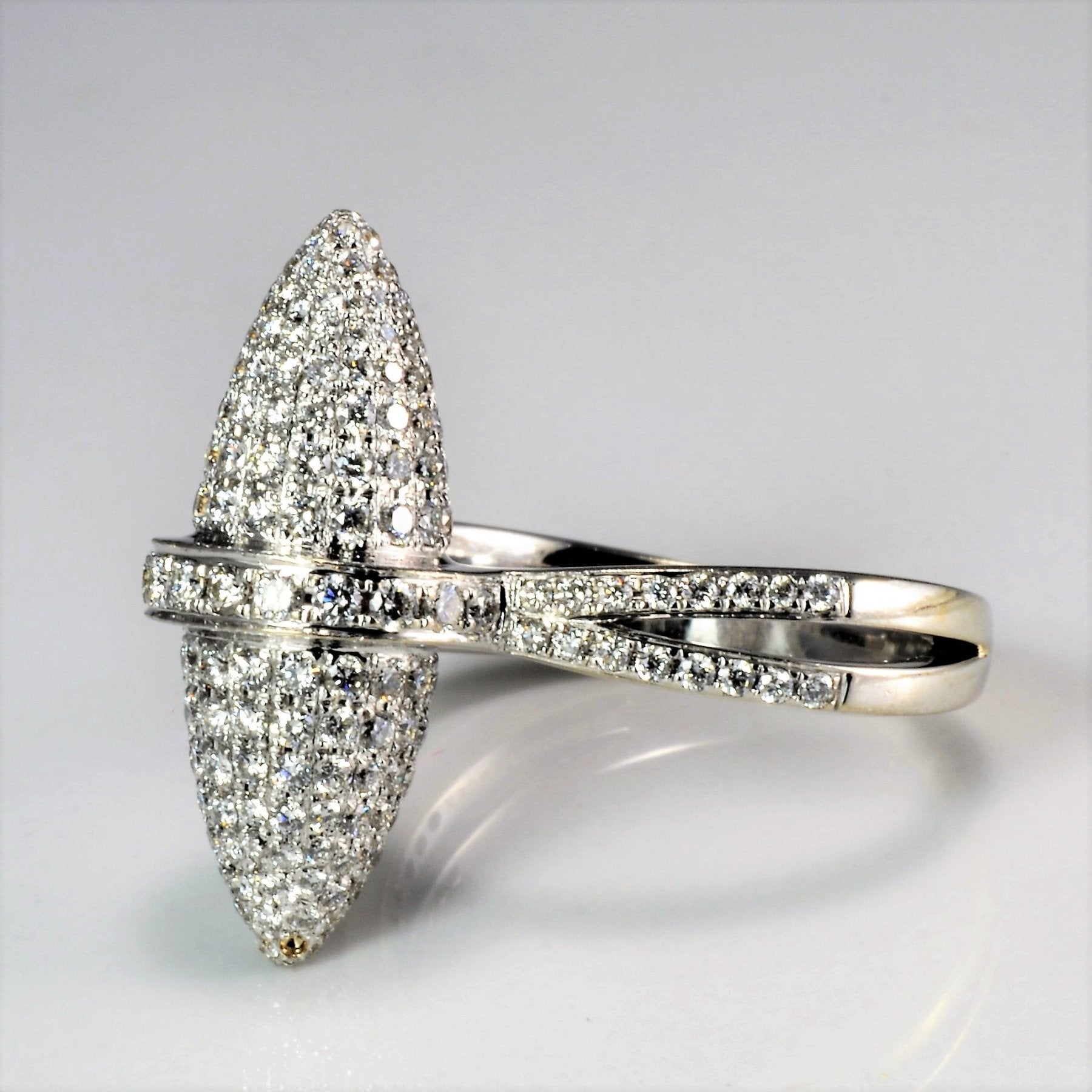 'Boodles' Velocity Pave White Gold Diamond Ring | 1.00 ctw, SZ 6 | - 100 Ways