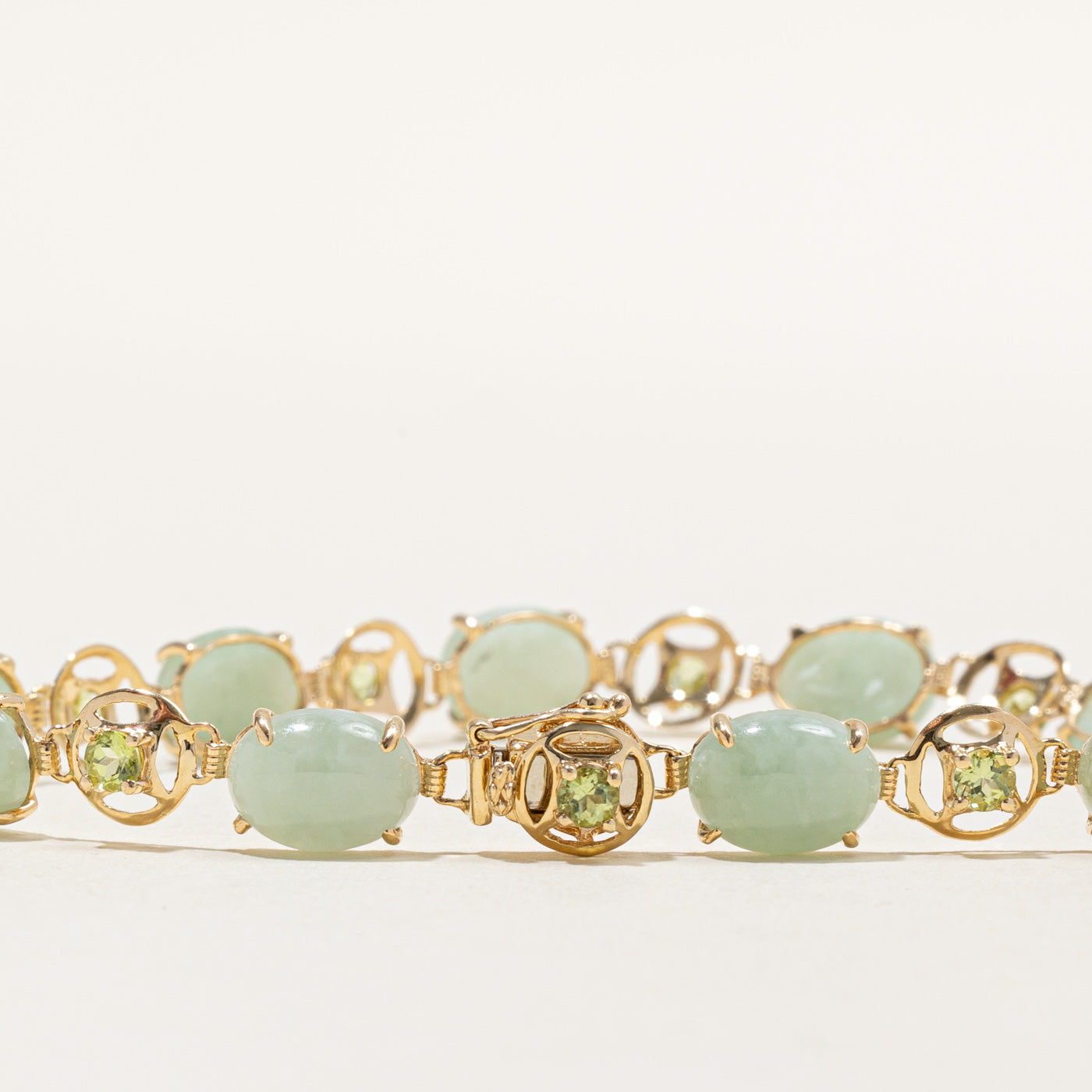 Jade & Peridot Bracelet | 17.50ctw, 1.00ctw | 7.5" |