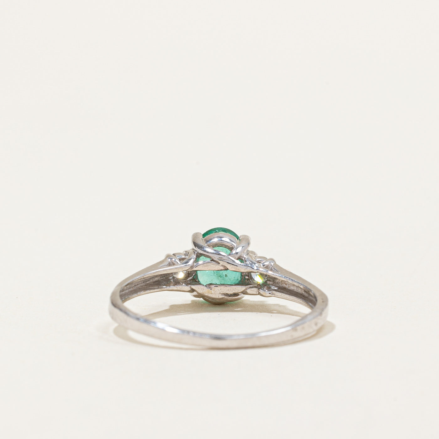 Emerald & Diamond Cocktail Ring | 0.71ct, 0.10ctw | SZ 7 |