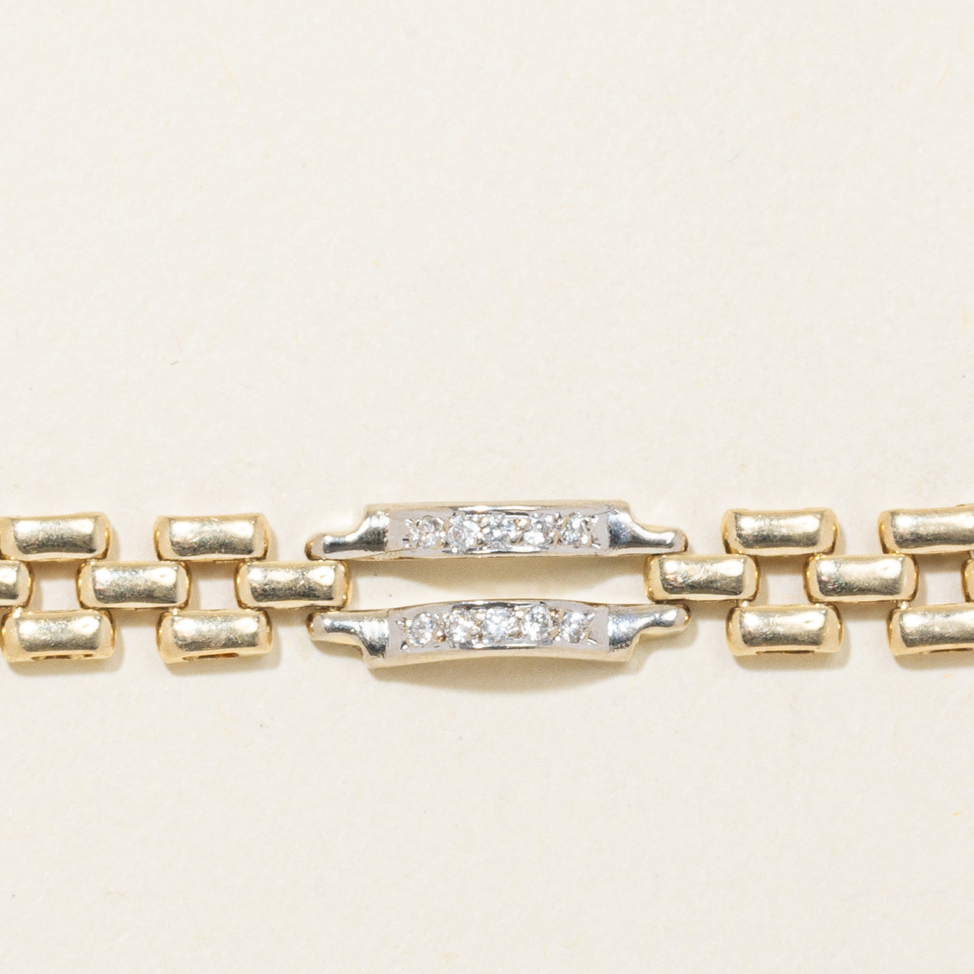 14K Diamond Modified Panther Chain Bracelet | 0.36ctw | 7.25"