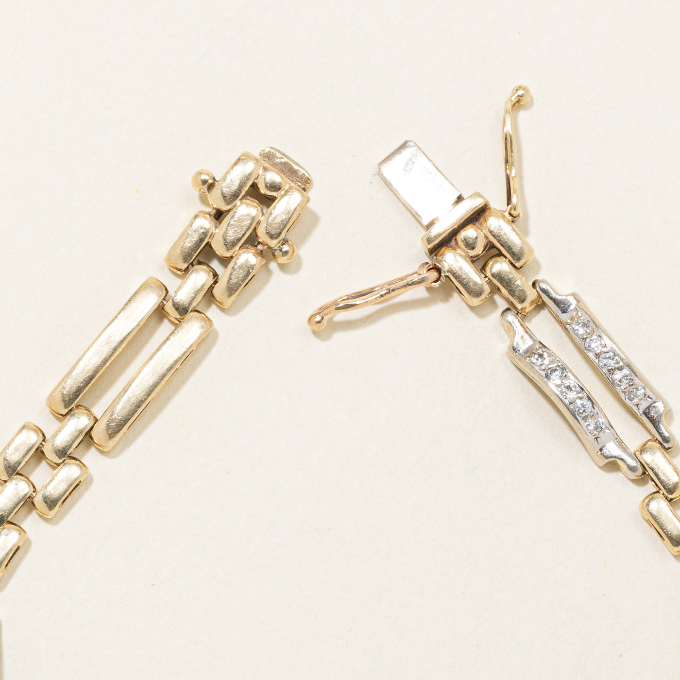 14K Diamond Modified Panther Chain Bracelet | 0.36ctw | 7.25"