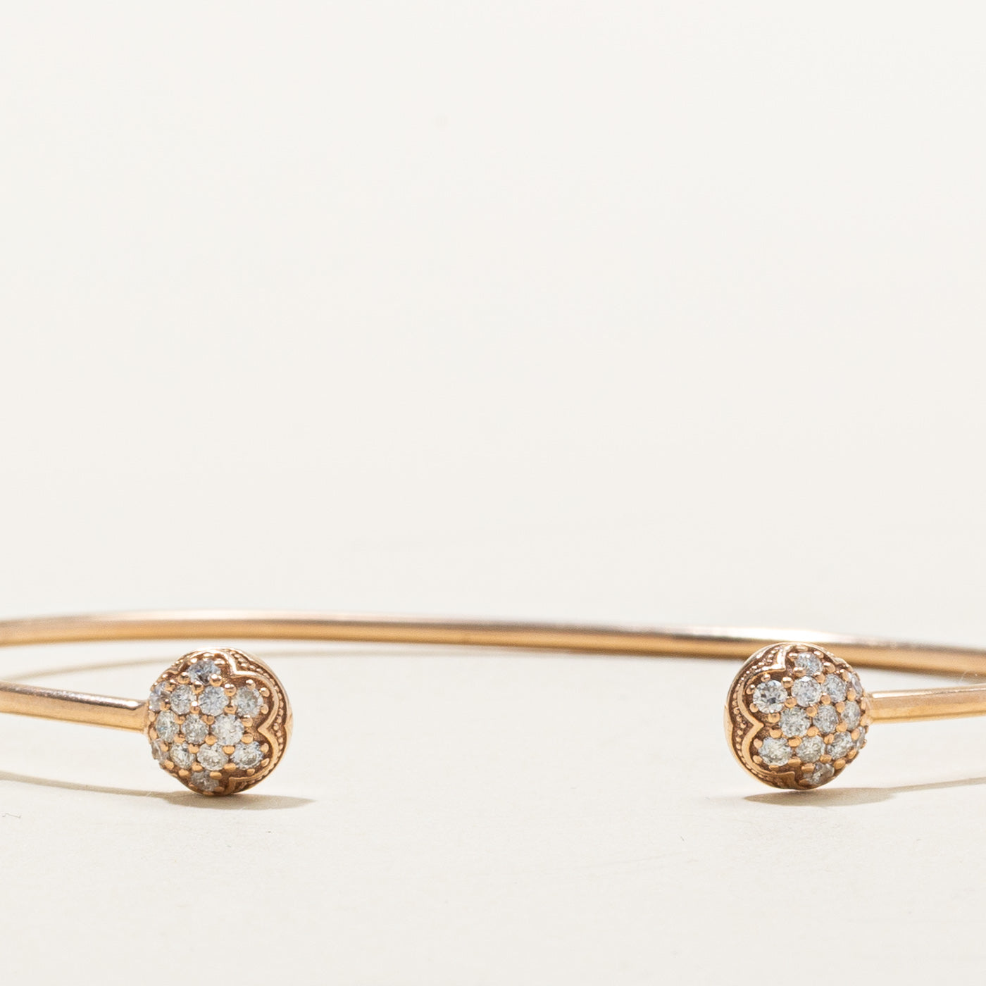 'Tacori' 18k Diamond Round Cluster Open Cuff | 0.31ctw | 5.75"