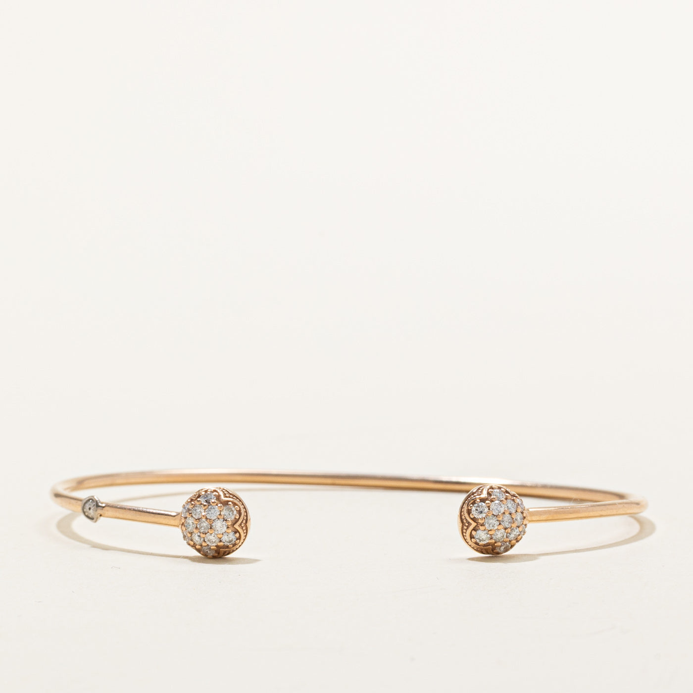 'Tacori' 18k Diamond Round Cluster Open Cuff | 0.31ctw | 5.75"