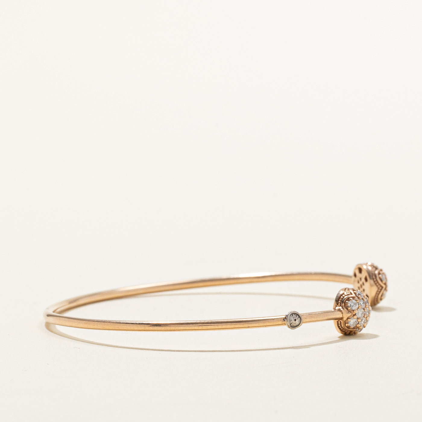 'Tacori' 18k Diamond Round Cluster Open Cuff | 0.31ctw | 5.75"