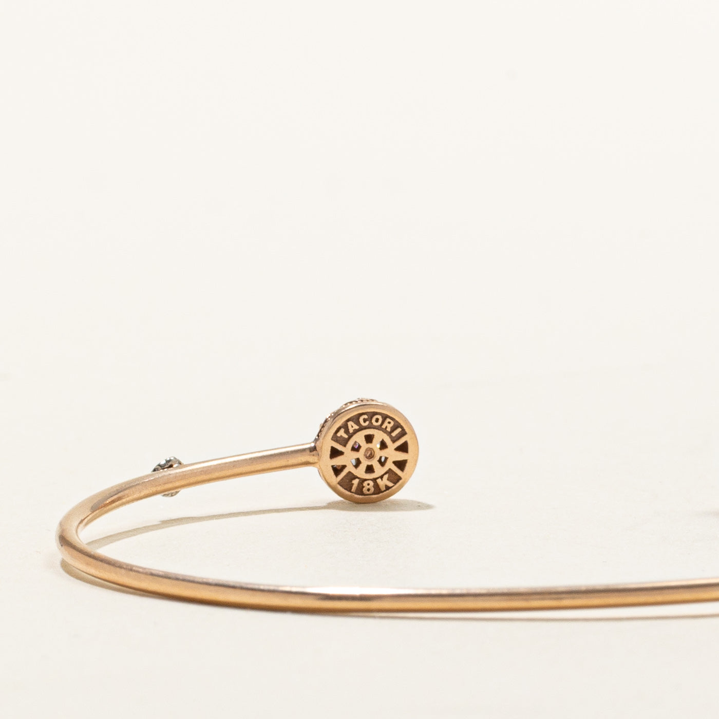 'Tacori' 18k Diamond Round Cluster Open Cuff | 0.31ctw | 5.75"